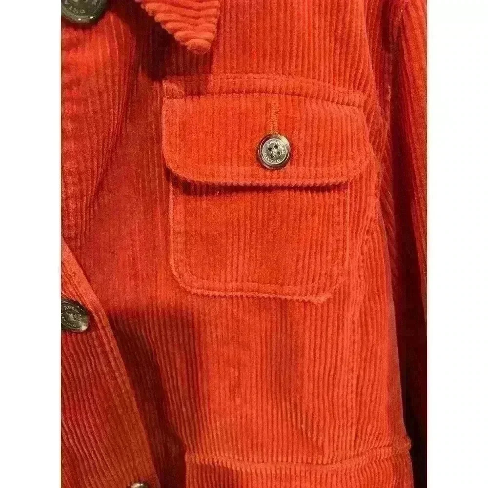 American Living Womens Corduroy Jacket Sz Large Rust Orange - Picture 4 of 8